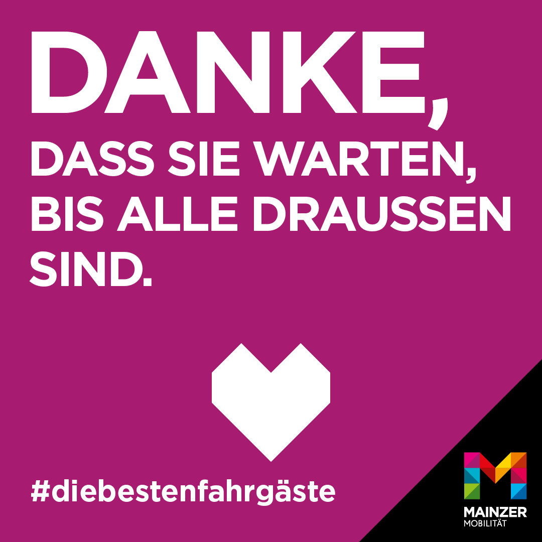 Bild: Danke, dass sie warten bis alle draussen sind